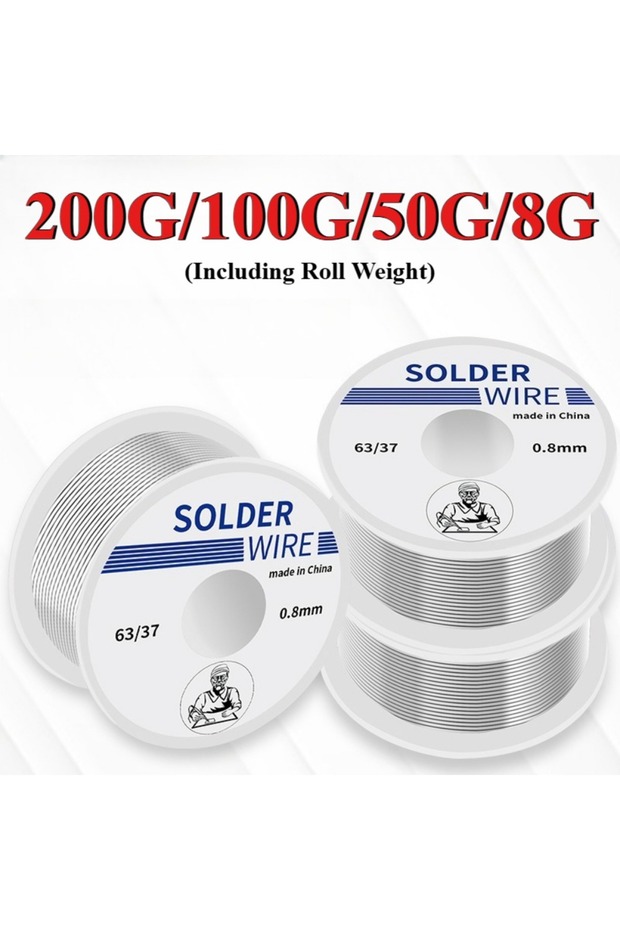 0.6mm 50g 8g 50g 100g 200g High Purity Soldering Wire Dia 0.6/0.8/1/1.2mm Tin Rosin Core Solder Weld