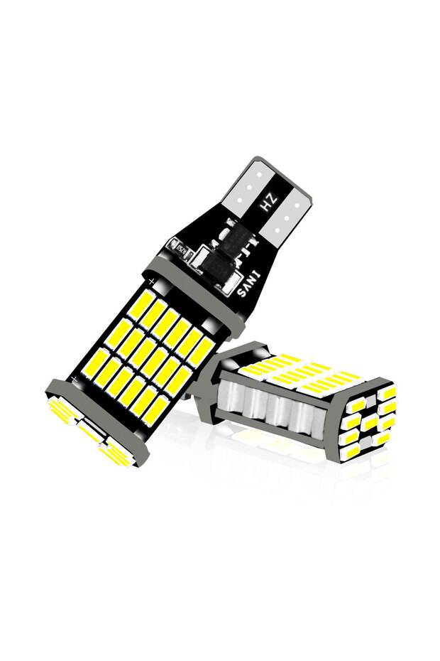 WHITE 2pcs T15 45LED W16W LED Backup Light Reserve Lamp High Power LED W16W 921 912