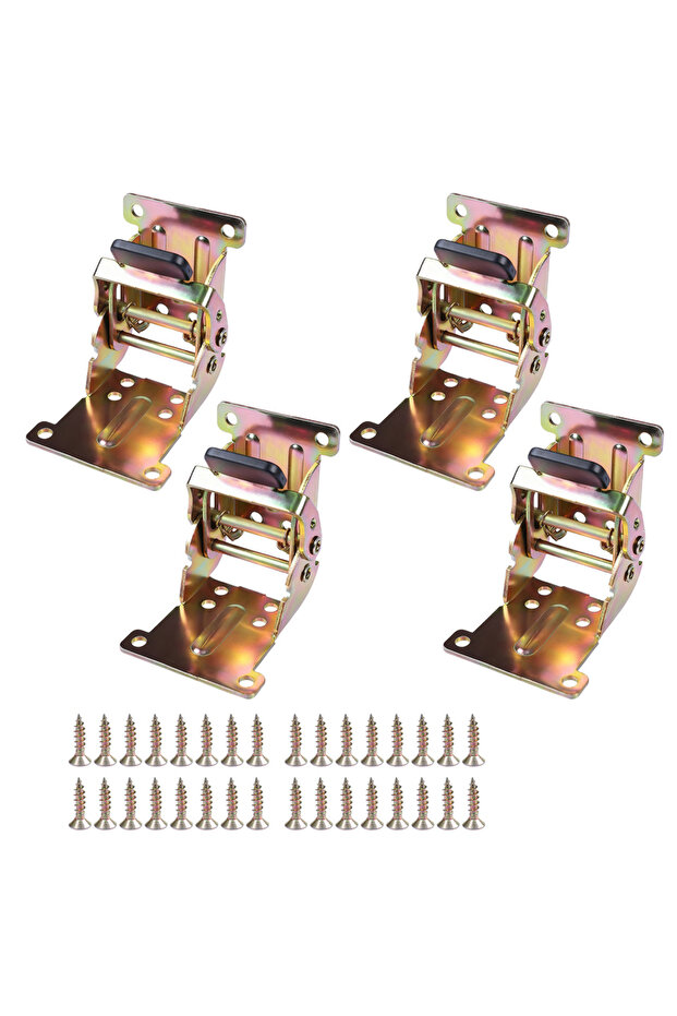 دعامة ذهبية قابلة للطي مكونة من 4 قطع، مزودة بمفصلة قفل قابلة للطي، ودعامة تمديد، ومفصلة قفل ذاتي. - 1