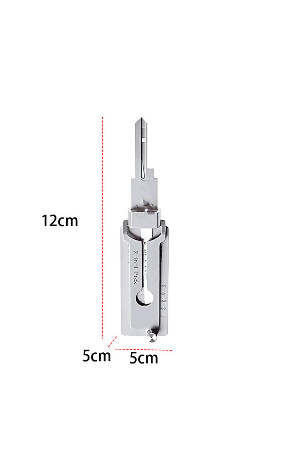 1PCS SS001 Pro Stainless Steel Key Decoder 2 In 1 Precision Hook/Pick Set Lock Decoder O-ring Pickup