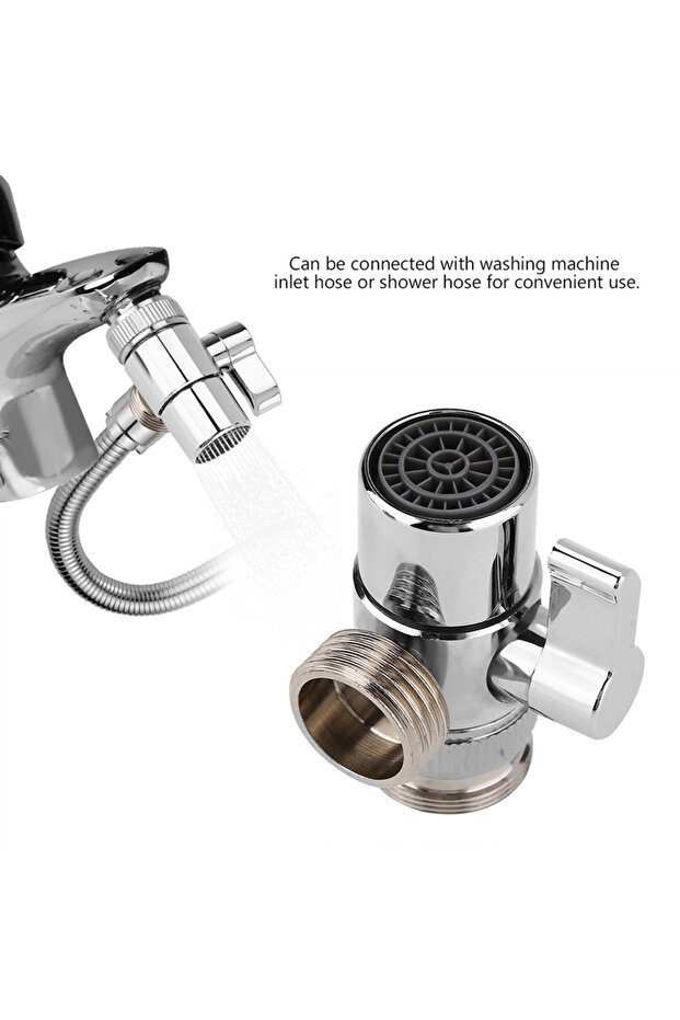 1/2" G1/2 Brass Bathroom Kitchen Basin Sink Faucet Splitter Diverter Valve To Hose Adapter M24 Outer