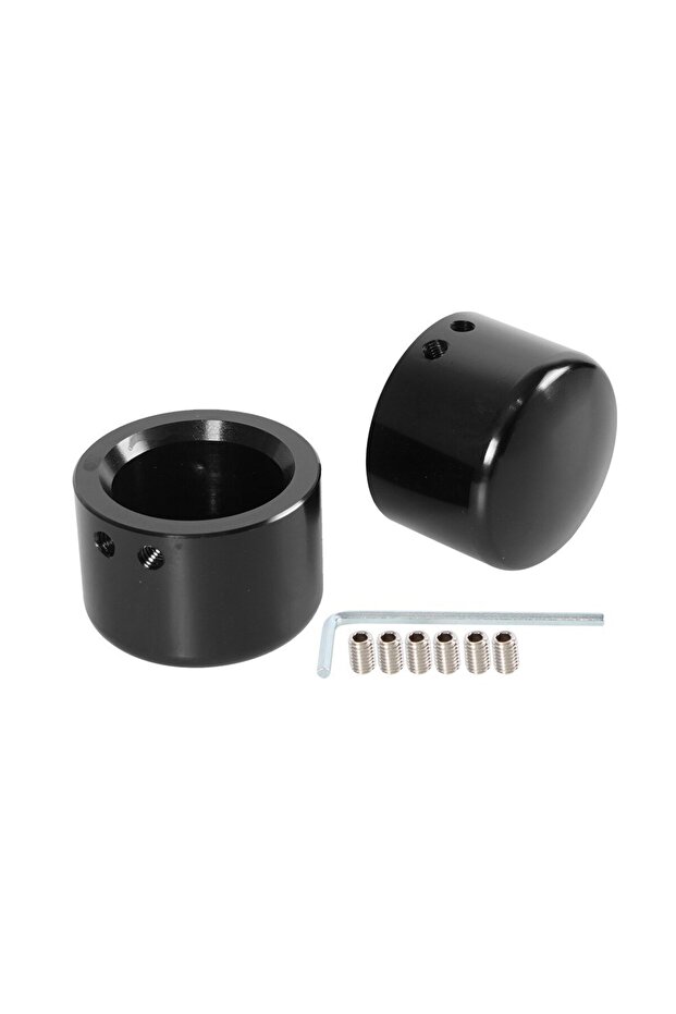 Silver Motorcycle Adjustable Front Axle Nut Bolt Cover Cap for Harley Sportster 883 1200 Dyna VRSCA