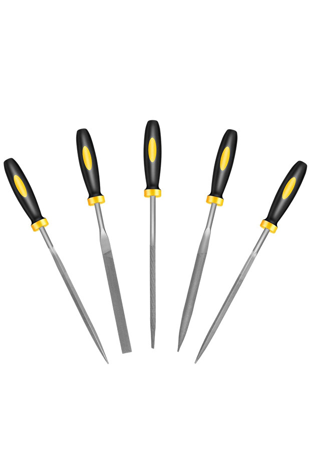 Other 150mm 5 pcs Needle File Set 5/10PCS High Carbon Steel File Set Non-Slip Handle Hand Metal Tool