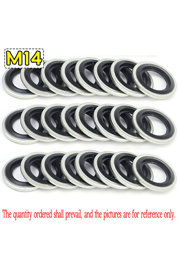 100PCS M14 M12/M14 Replaceable Bolts Gasket Drain Plug Fitting Universal Self-Centering Galvanized D