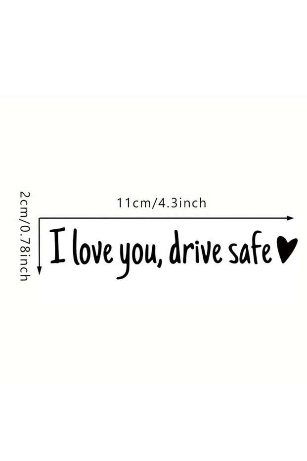 Black I Love You Drive Safe Sticker Car Stickers and Decals for Women I Love You Drive Safe Emblem L