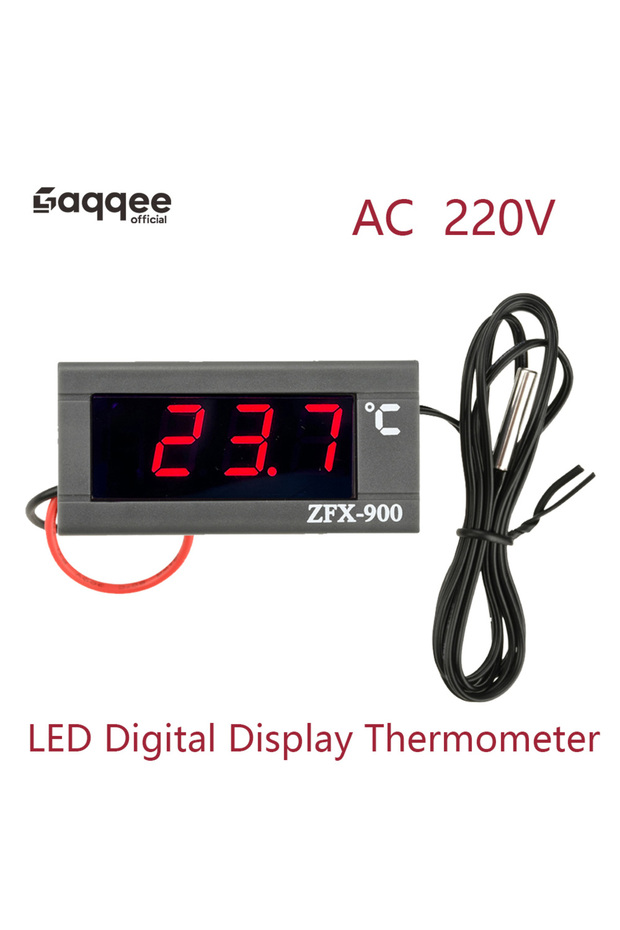 Embedded Thermometer LED Digital Display Thermometer Refrigerator Freezer Digital Temperature Dis...