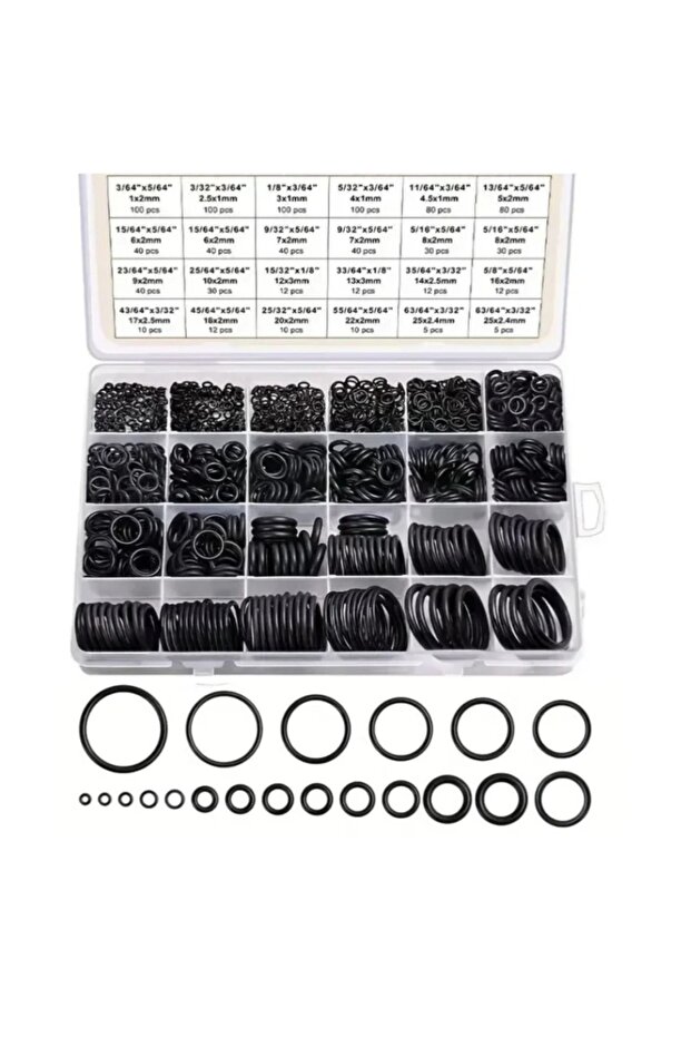 Nitrile O-ring fittings - a box of various gaskets and washers for pressure gaskets, pipin...