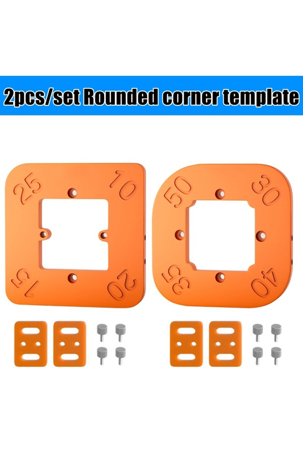 2pcs set Woodworking Router Corner Radius Templates Jig R10 to R50 Routing Curved Corners Milling Ci
