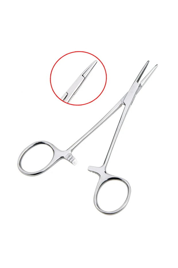 12.5cm Straight Mouth 1pc Stainless Steel Hemostatic Forceps Surgical Forceps Tool Hemostat Locking