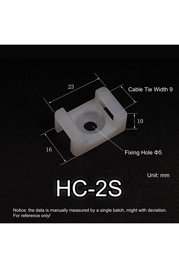حامل ربطات كابلات بلاستيكي أبيض HC-2S، 100 قطعة، مثبت ببراغي، للوحة الدوائر المطبوعة، مقعد تثبيت ببراغي