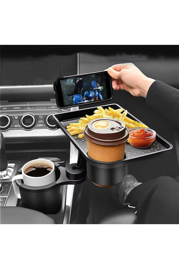 As Shown High Quality Universal Car Cup Holder Tray - 360 ° Rotating Adjustable Dual Cup Organizer