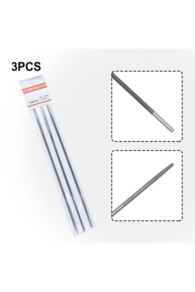 3pcs Chainsaw Sharpener File Premium 3.5mm Chainsaw Sharpener File Versatile Application For Chai...