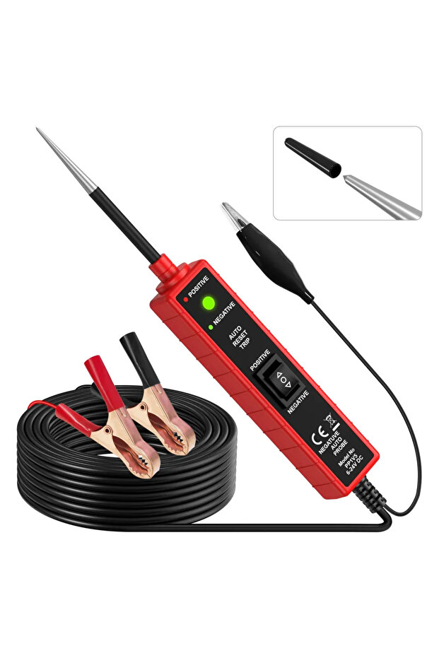 Automotive Electrical System Tester DC 6-24V with LED Test Light PP1V5 Polarity Identification Co...