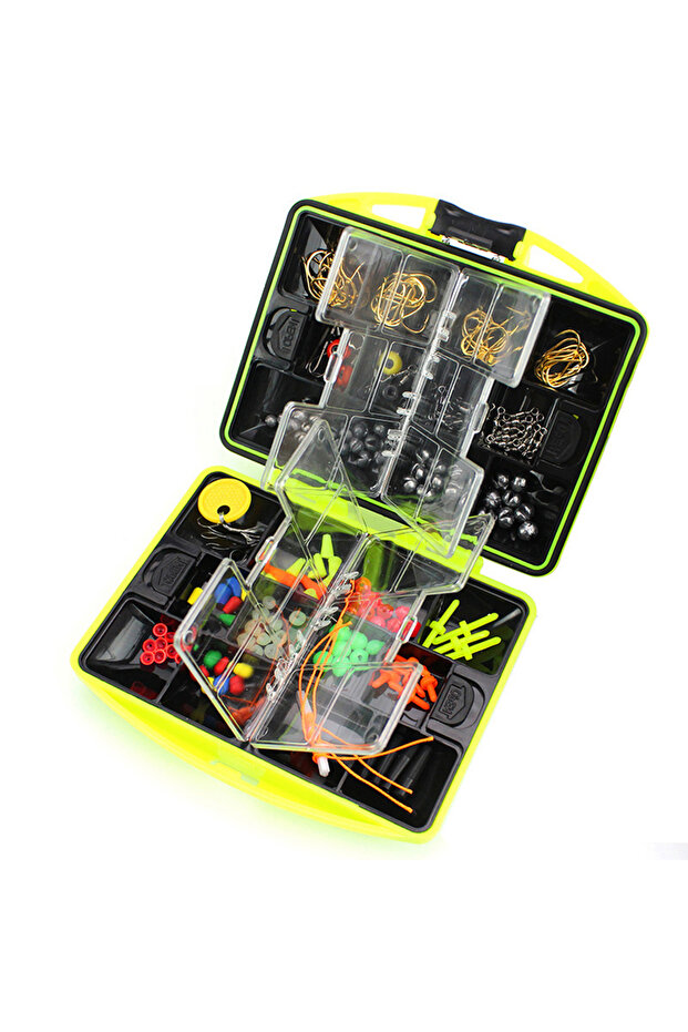 green 184pcs Rock Surf Fishing Rigs Accessories Kit 24 Assorted Combos with Swivels Hooks for Rock C