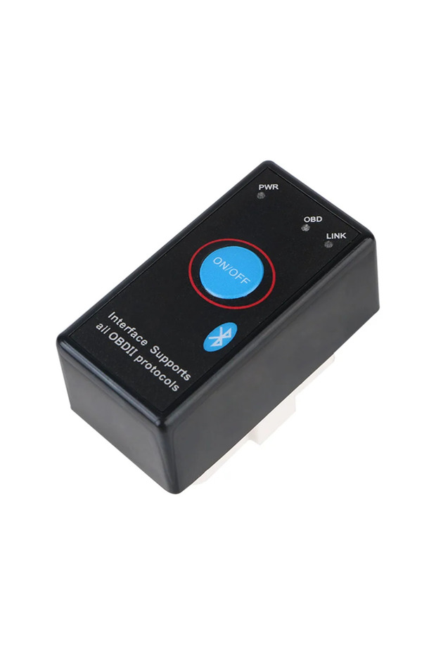 جهاز تشخيص أعطال السيارات ELM327 V15 OBD2 بتقنية بلوتوث، أسود اللون، مزود بمفتاح تشغيل/إيقاف، ماسح ضوئي لاسلكي لأجهزة أندرويد