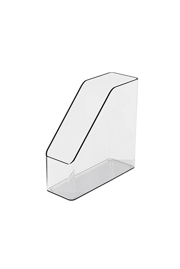 1 pc Desk Folder Holder Transparent PET Vertical File Folder Storage Bin Paper Tray Organizer Book M