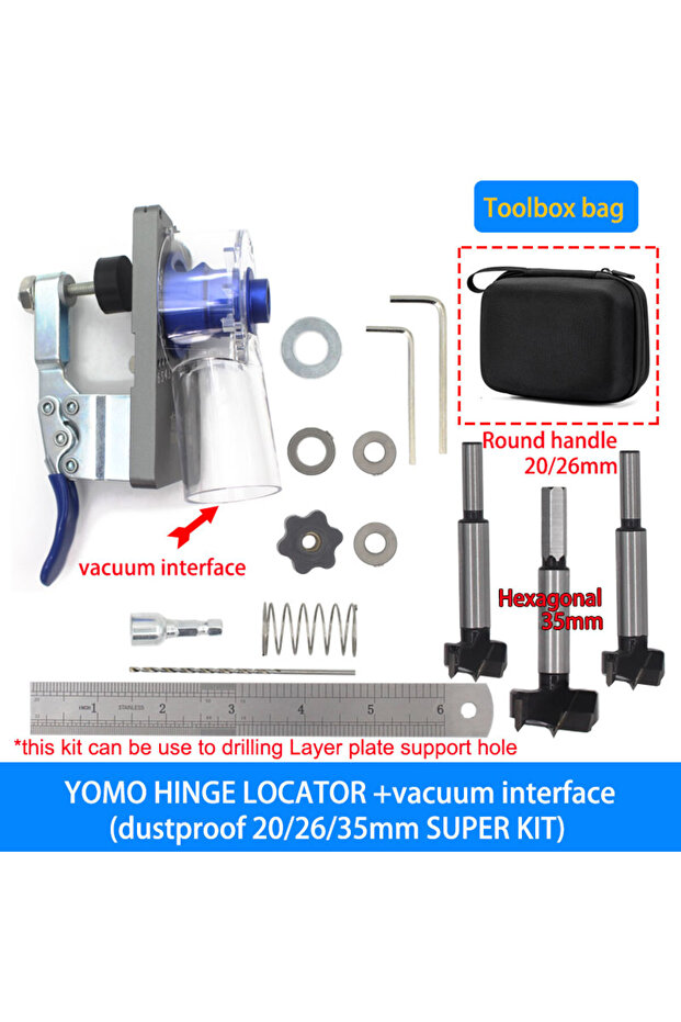 dust-free super 35mm Hinge Boring Jig Kit - Concealed Hinge Drilling Guide Jig - Aluminum Alloy Hing