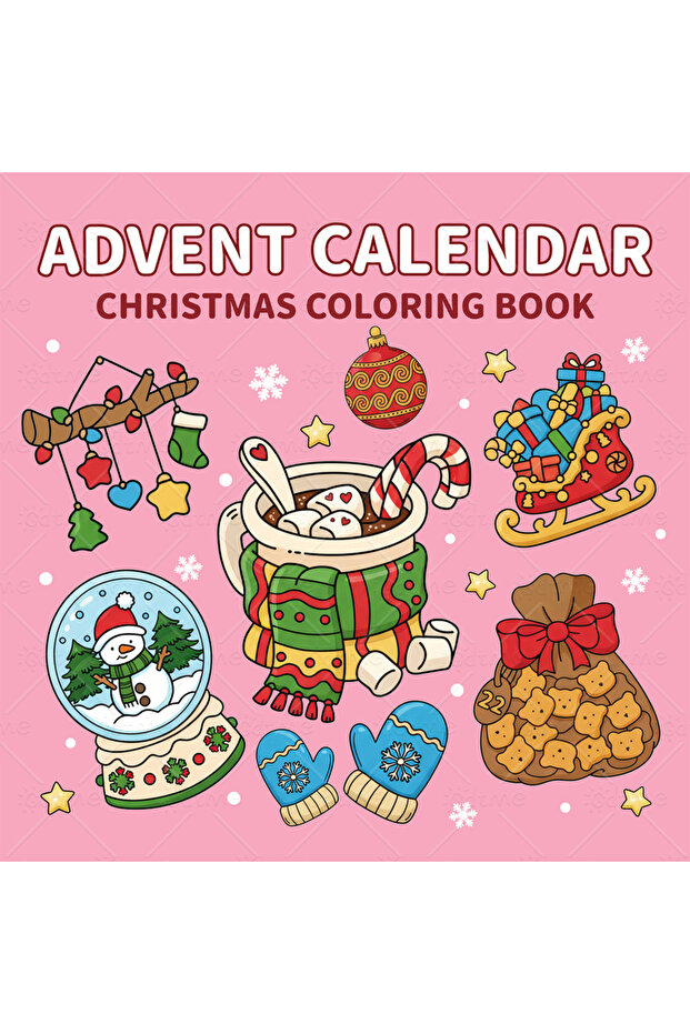 MULTI ADVENT CALENDAR CHRISTMAS Bold-easy Patterns Coloring Book for Adults Cute Drawing Book Perfec