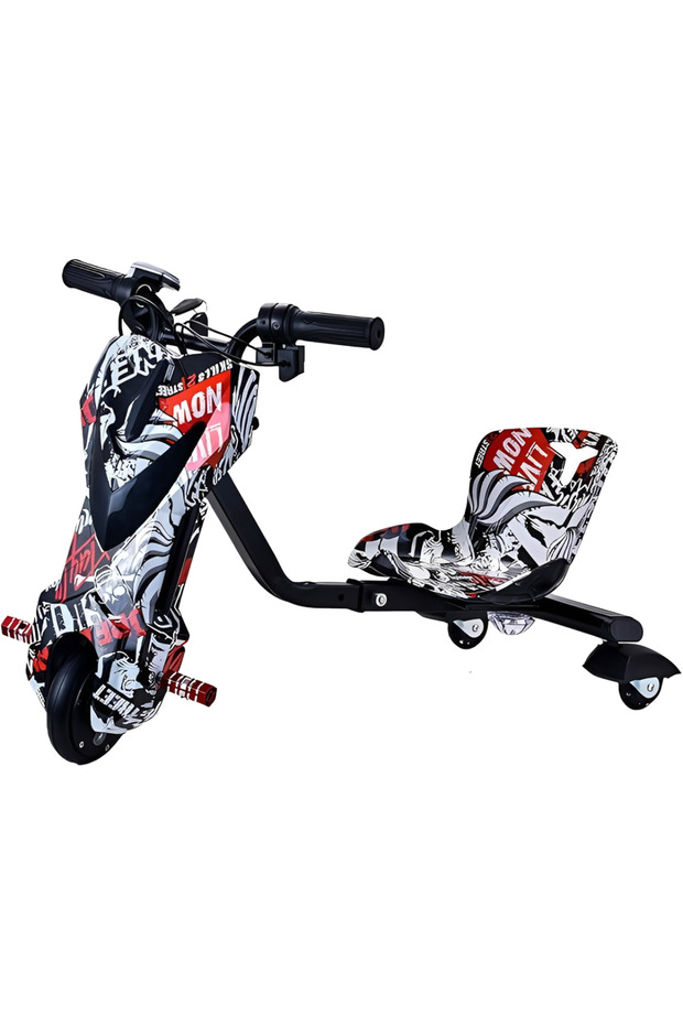 Mini 36V Drifting Electric Scooter - 360° Spin Drift Trike with Bluetooth, LED Lights & Safety Gear