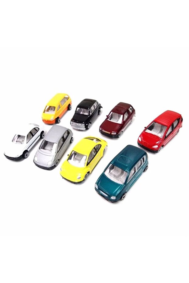 8pcs 8pcs/set Scale Metal Cars 1:50 Architecture Model Building Ho Train Layout