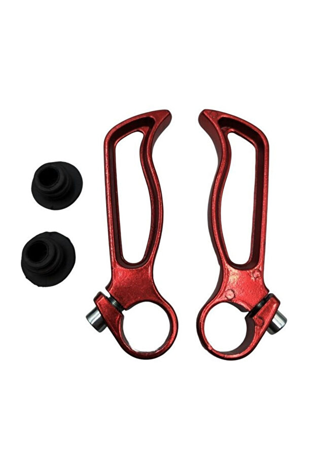 Red Modified Auxiliary Handlebar for Mountain Bike, Fashionable Hollow Handlebar, Aluminum Alloy Mat