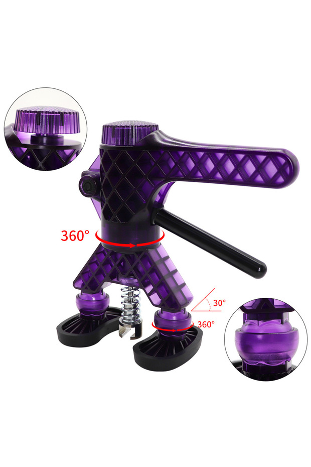 purple Car dent repair puller puller 360 ° rotation anti-slip body sheet metal restoration concave-c