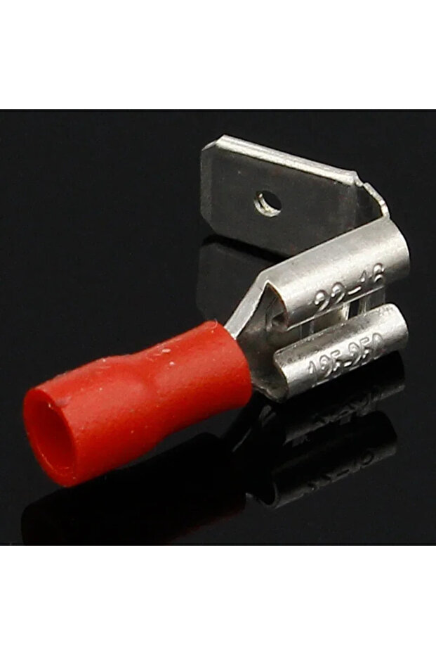 20pcs 20pcs red Crimping Connectors Piggyback Female Spade Connector Terminals Brass printed with Sn