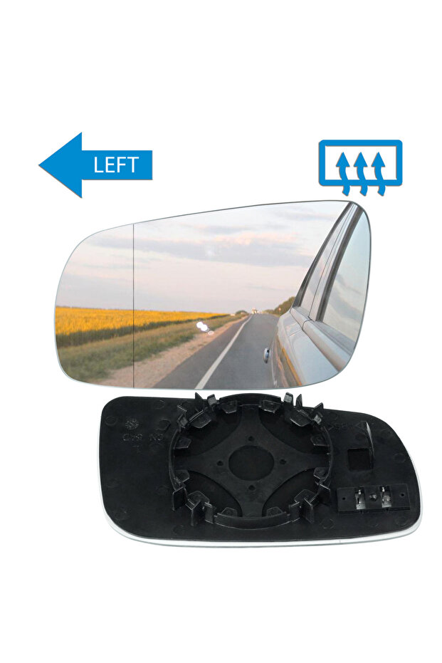 For 1996-04 VW Golf MK4 Convex Heated Wing Door Rearview Mirror Glass Left Side