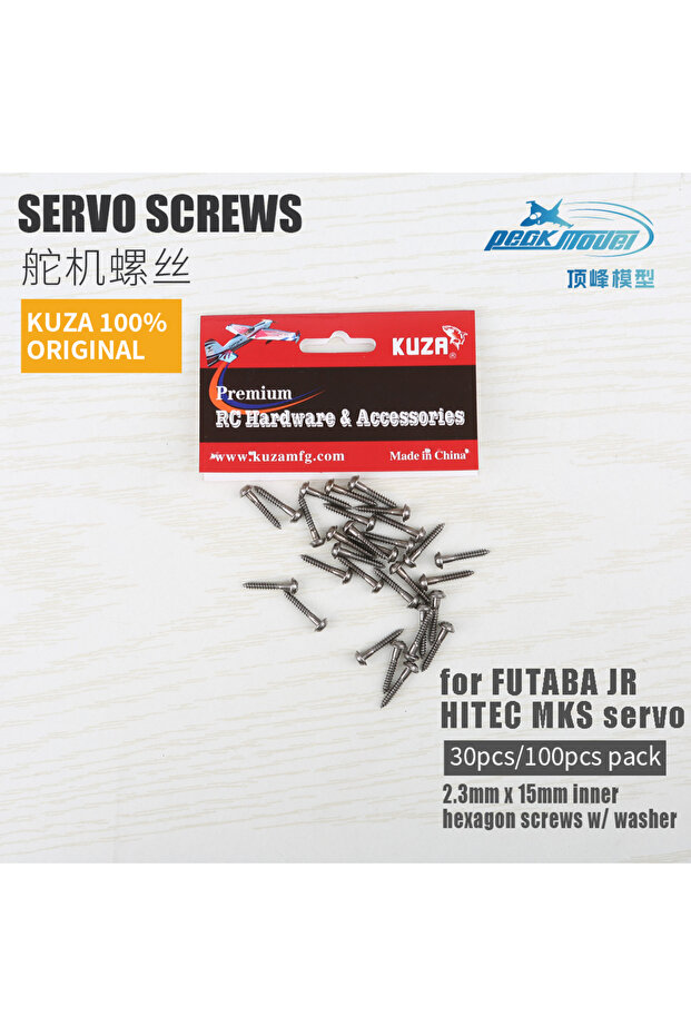 90 PCS KUZA original servo screws 2.3mm x 15mm inner hexagon screws w/ washer self tapping servo scr