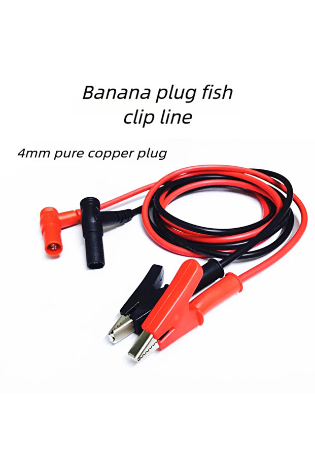 20A 90cm Crocodile Clip to Banana Plug Test Wire Connector with Dual Probes 4mm Clips and Dust Pl...