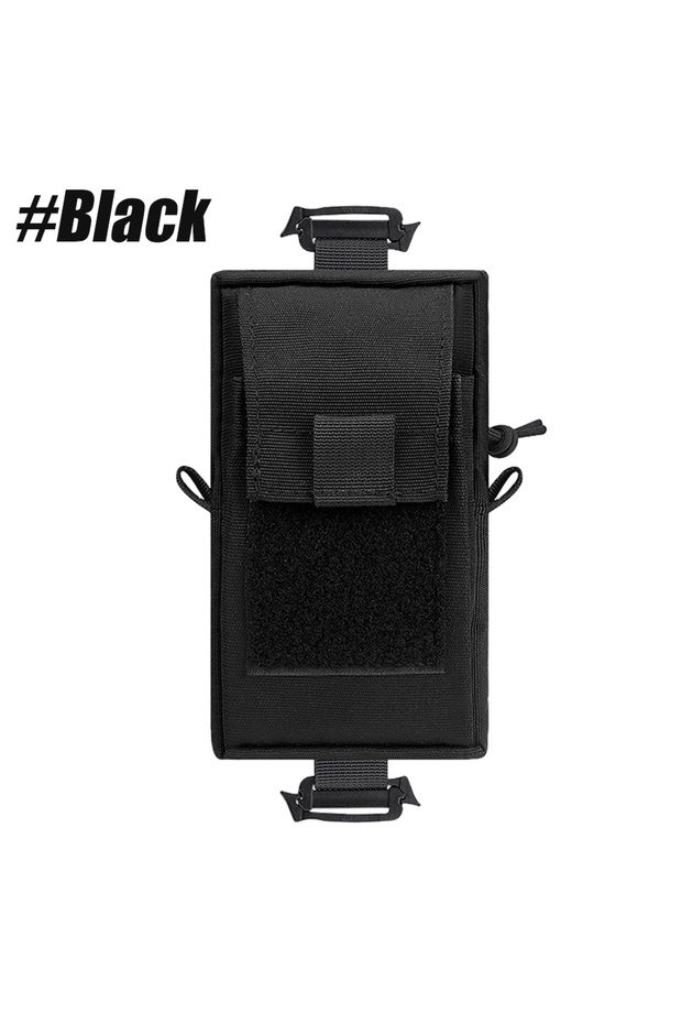 black 1pcs Molle Tactical Backpack Accessories Pouch Utility EDC Phone Shoulder Strap Attachment Sp