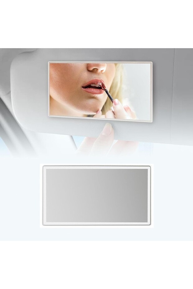 Rectangle L Car Makeup Mirror Car Stainless Steel Portable Auto Sun-Shading Visor HD Mirrors Car Int