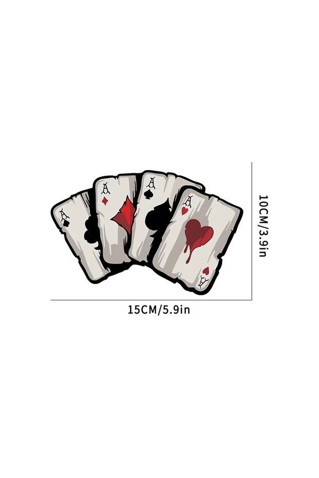 15x10CM 1pc Poker Spades A Pattern Motorcycle Decals Motocross Fuel Tank Cafe Racer Body Car Windows