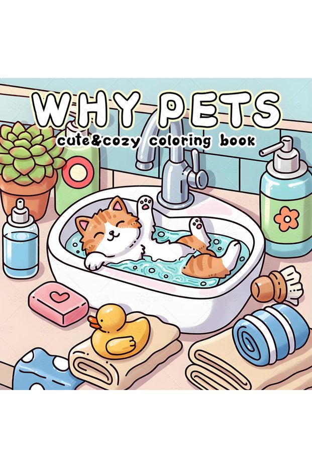 WHY PETS Bold-easy Patterns Coloring Book for Adults Cute Drawing Book Perfect Gift for Party and...