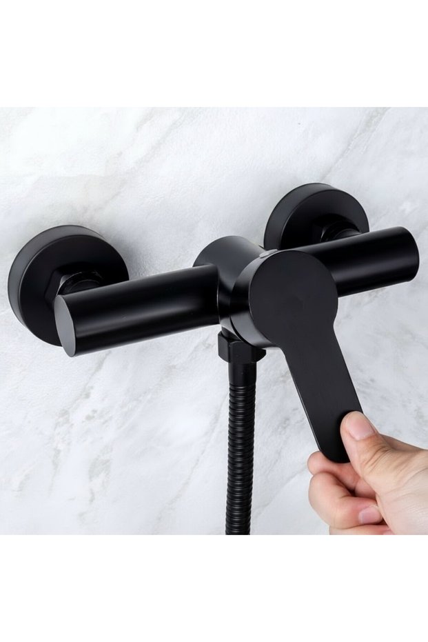 black 1pc Black 304 Stainless Steel Shower Bathtub Faucet Shower Mixing Valve Cold Hot Water Mixing