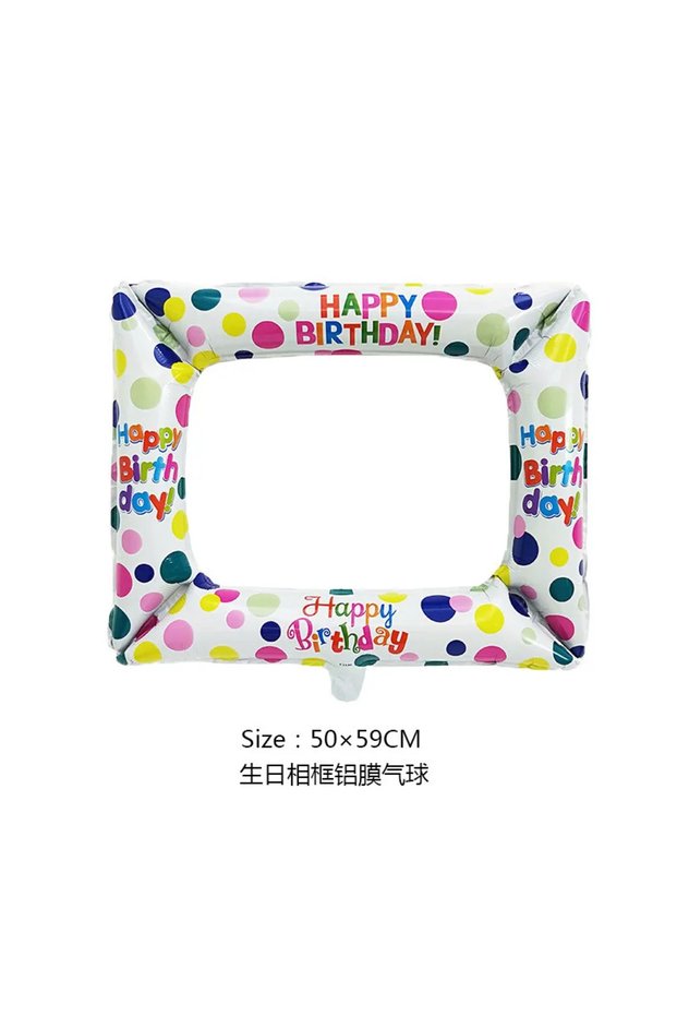 50x59CM Spot Photo Frame Photo Frame Ballons Children's Happy Birthday Party Decor Outdoor Photogr