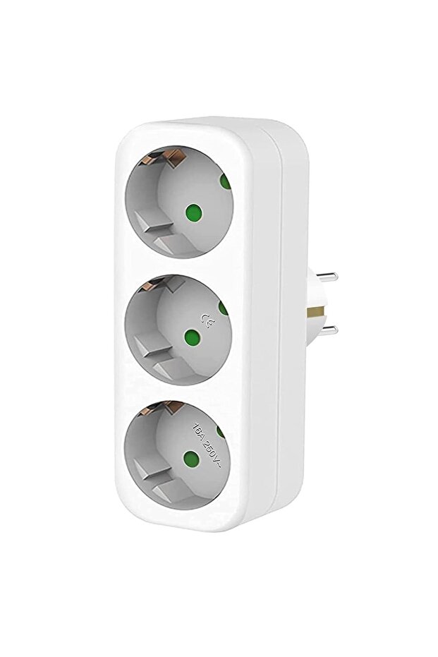 1pc white 2pcs European Conversion Plug Electrical Socket German Standard 250V 16A Multiple Plug Pow