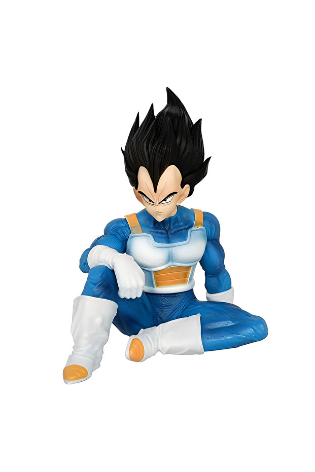 Bandai opp Anime Dragon Ball Super Saiyan Sitting Posture Vegeta Model Handmade PVC Model Anime Peri