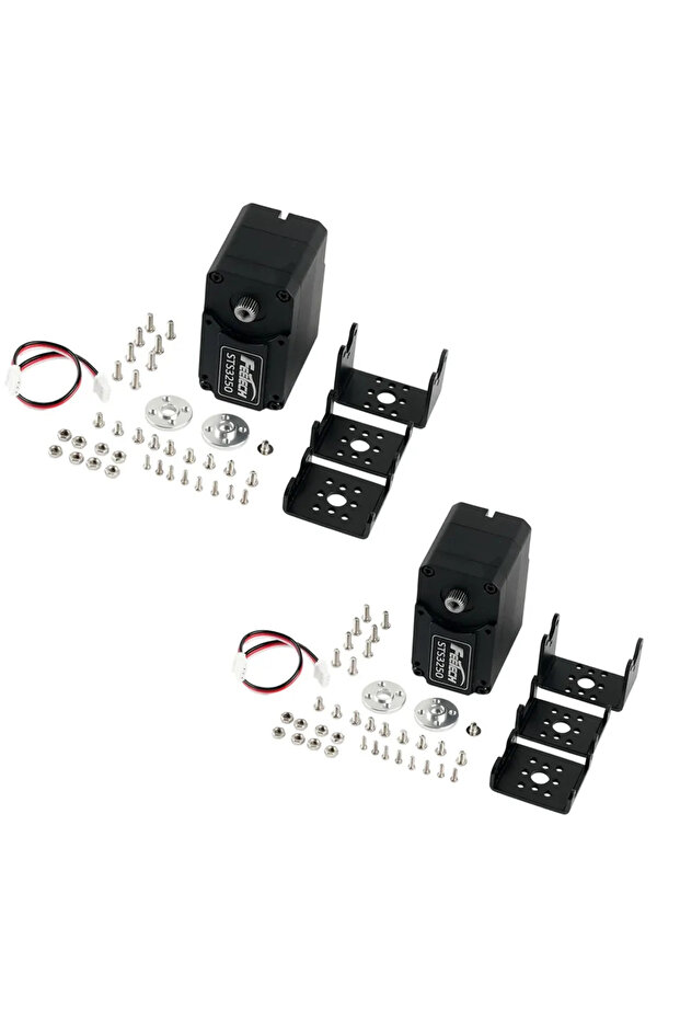 2pcs motor Feetech STS3250 12V 50KG Magnetic Encoder Double Shaft TTL Protocol Servo 360 Degree Full