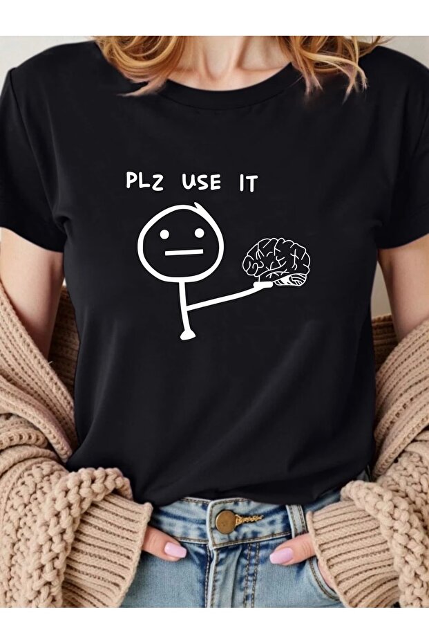 Unisex Minimal Intelligence Printed Oversize T-Shirt – Fun & Streetwear Style