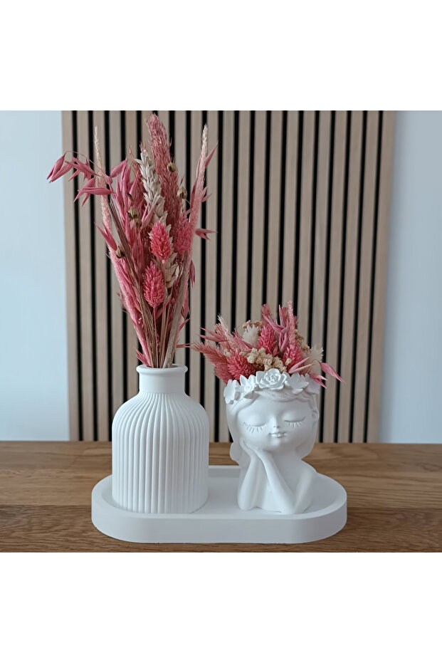 3pcs Silicone Set-s Vase Silicone Mould Striped Vase Silicone Mould Oval Tray Mould Candlestick M...