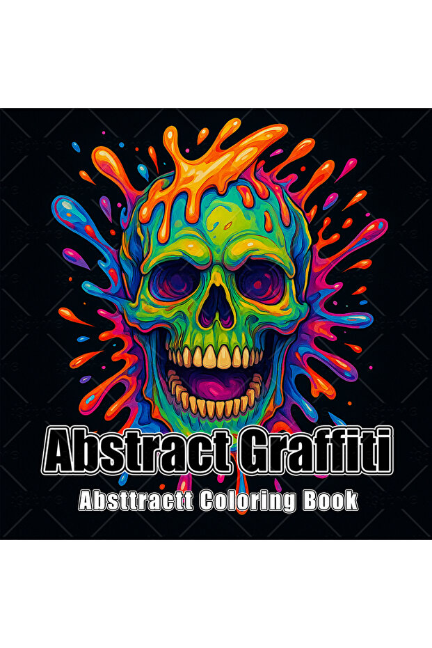 20x20cm 24pages Abstract Graffiti Coloring Book, Bold Street Art & Urban Designs, Stress Relief Crea