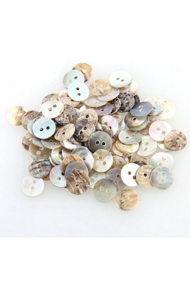 10mm Mixed Color 〔R〕100 PCS/Lot Natural Mother of Pearl Round Shell Sewing Buttons 10mm 〔Winter2〕