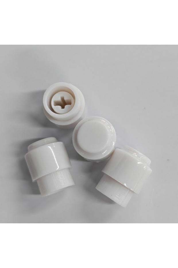 FLEOR 4PCS TL Guitar Switch Tips Plastic Barrel 3 Way Pickup Selector Switch Caps Knobs White - 3
