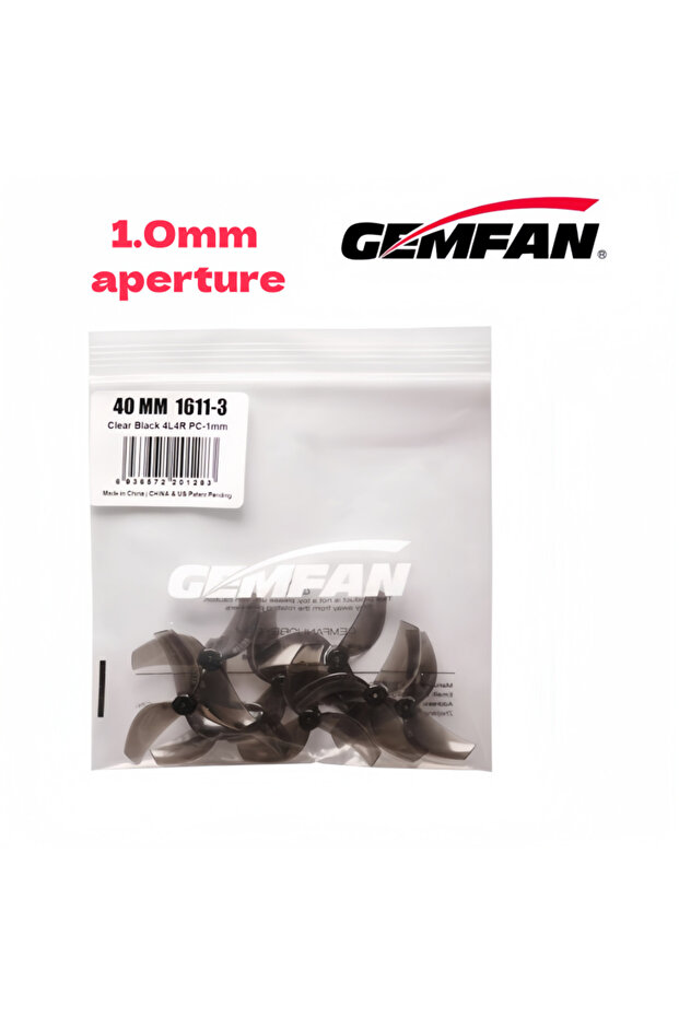 1611-3 black 1.0mm 4Pairs Qianfeng Model Gemfan1611-3 Ultra-lightweight Design 40mm Three-blade Prop
