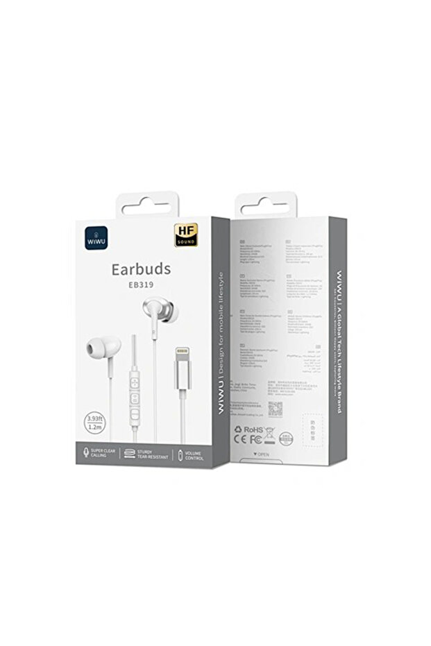 EB319 Lightning Stereo Wired Earbuds – High Fidelity Sound with Noise-Canceling Mic