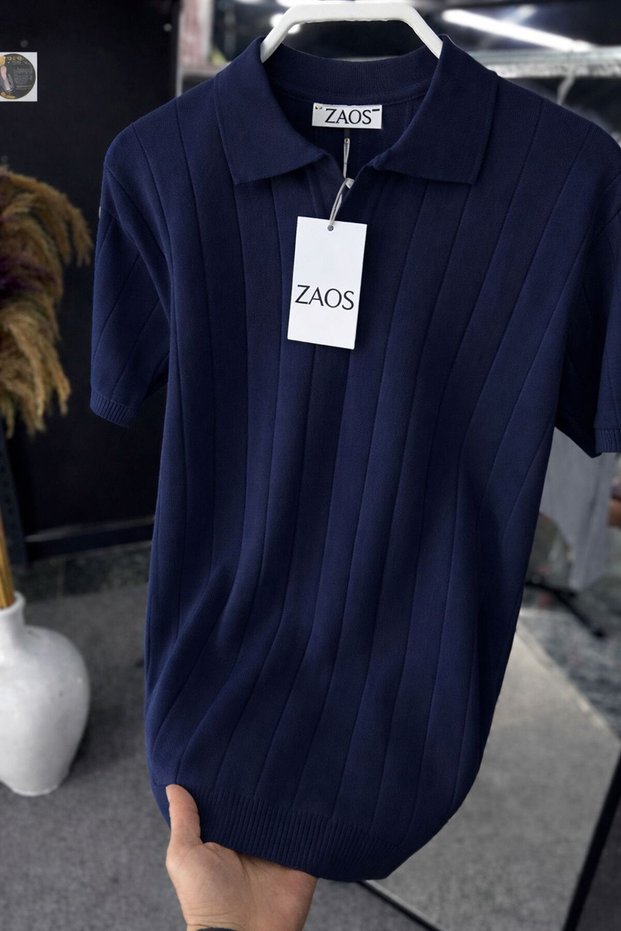 men polo neck short sleeve knit t-shirt comfortable quality cotton regular fit stretchy nurse collar t-shirt