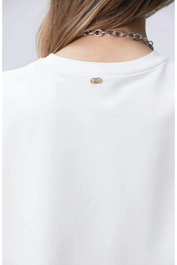 Beyaz Basic T-shirt - 6