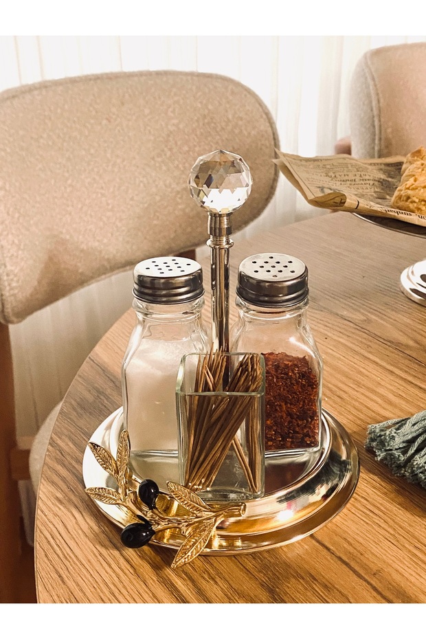 Salt Shaker, Pepper Shaker, Toothpick Holder, Presentation Tray