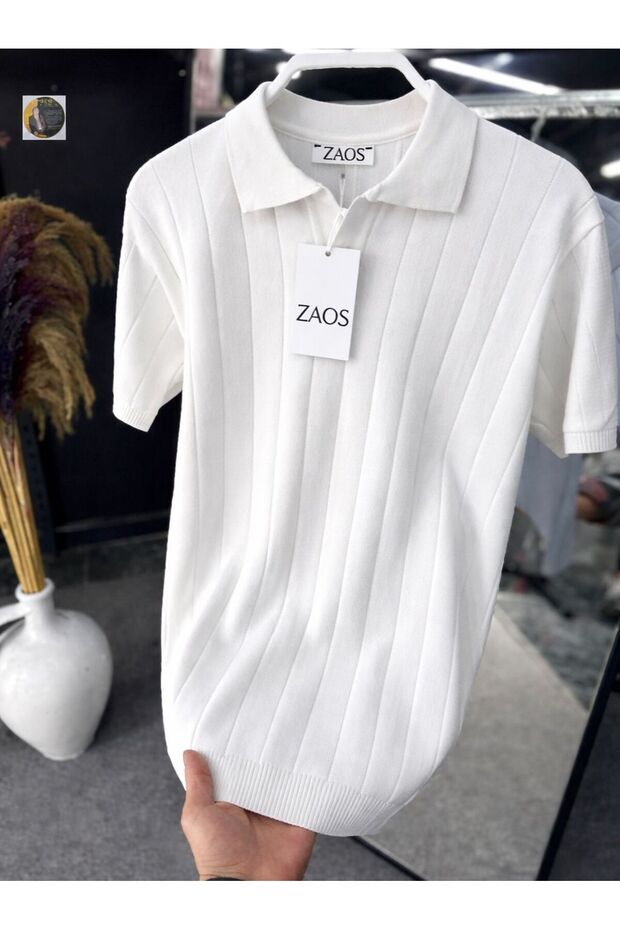 men polo neck short sleeve knit t-shirt comfortable quality cotton regular fit stretchy nurse collar t-shirt